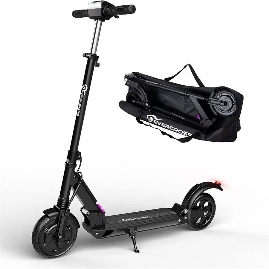 EVERCROSS Electric Scooter, 500W/350W Motor & 10" /8" Solid Tires, 20-22 Miles Range &19 Mph, 3 Speed Modes, Folding Commuter Electric Scooter for Adults Teenagers - màu đen - Xem 1