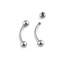 5 Piezas De Joyería Para Piercing De Ceja Básica De Acero Inoxidable - Plateado - Ver 3