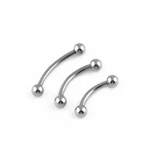 5 Piezas De Joyería Para Piercing De Ceja Básica De Acero Inoxidable - Plateado - Ver 4