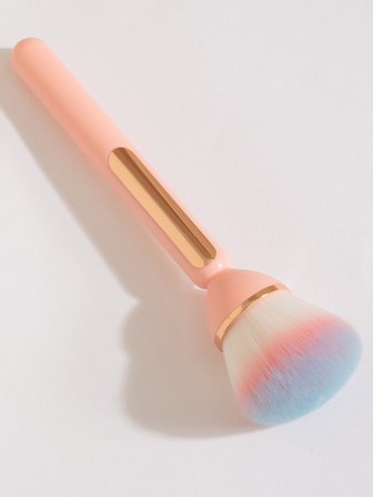 散粉刷，1支粉色散粉腮红刷，用于定妆，柔软蓬松，单支包装化妆刷，化妆工具，粉底刷，遮瑕刷，腮红刷，修容刷，腮红刷，古铜粉刷，散粉刷，粉底刷，腮红刷