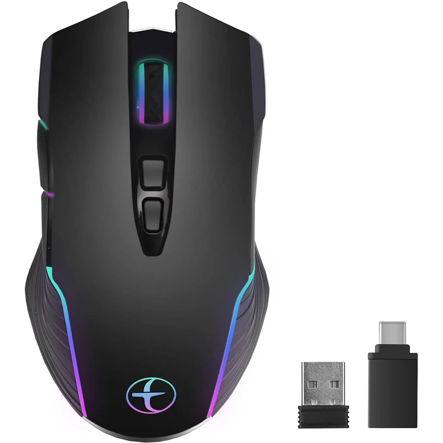 Mouse Jiggler,Wireless Mouse for Laptop - Rechargeable Computer Mouse ...