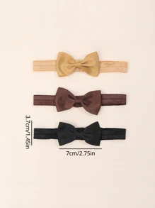 5入組嬰兒蝴蝶結裝飾髮帶 - 彩色 - 查看 6
