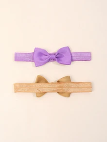 5入組嬰兒蝴蝶結裝飾髮帶 - 彩色 - 查看 7