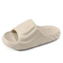 Summer New Slipper Unisex Indoor Outdoor Wear-Resistant Non-Slip Thick Sole Slippers, Soft Comfort Fashionable Design EVA Anti-Slip Durable Sandals - Khaki - View 6