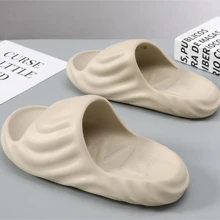 Summer New Slipper Unisex Indoor Outdoor Wear-Resistant Non-Slip Thick Sole Slippers, Soft Comfort Fashionable Design EVA Anti-Slip Durable Sandals - Khaki - View 5