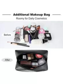 Laptop Bag For Women 15.6 Inch Laptop Tote Bag Waterproof Leather Computer Tote Bag Business Lightweight Office Briefcase Large Capacity Handbag Shoulder Bag - 彩色 - 查看 4