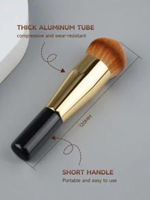 Cọ đánh phấn nền, 1Pc Bàn chải đánh nền mềm đa chức năng Bàn chải trang điểm cầm tay Bàn chải mỹ phẩm dành cho kem nền dạng lỏng, kem che khuyết điểm, kem Bb, phấn phủ - Nhiều màu - Xem 3