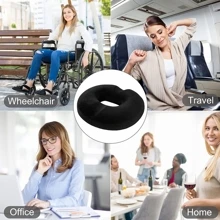 Pillow Seat Cushion Orthopedic,Tailbone & Coccyx Memory Foam Pillow Relieve Pain Pressure For Hemorrhoid,Surgery,Sciatica - Black - View 6
