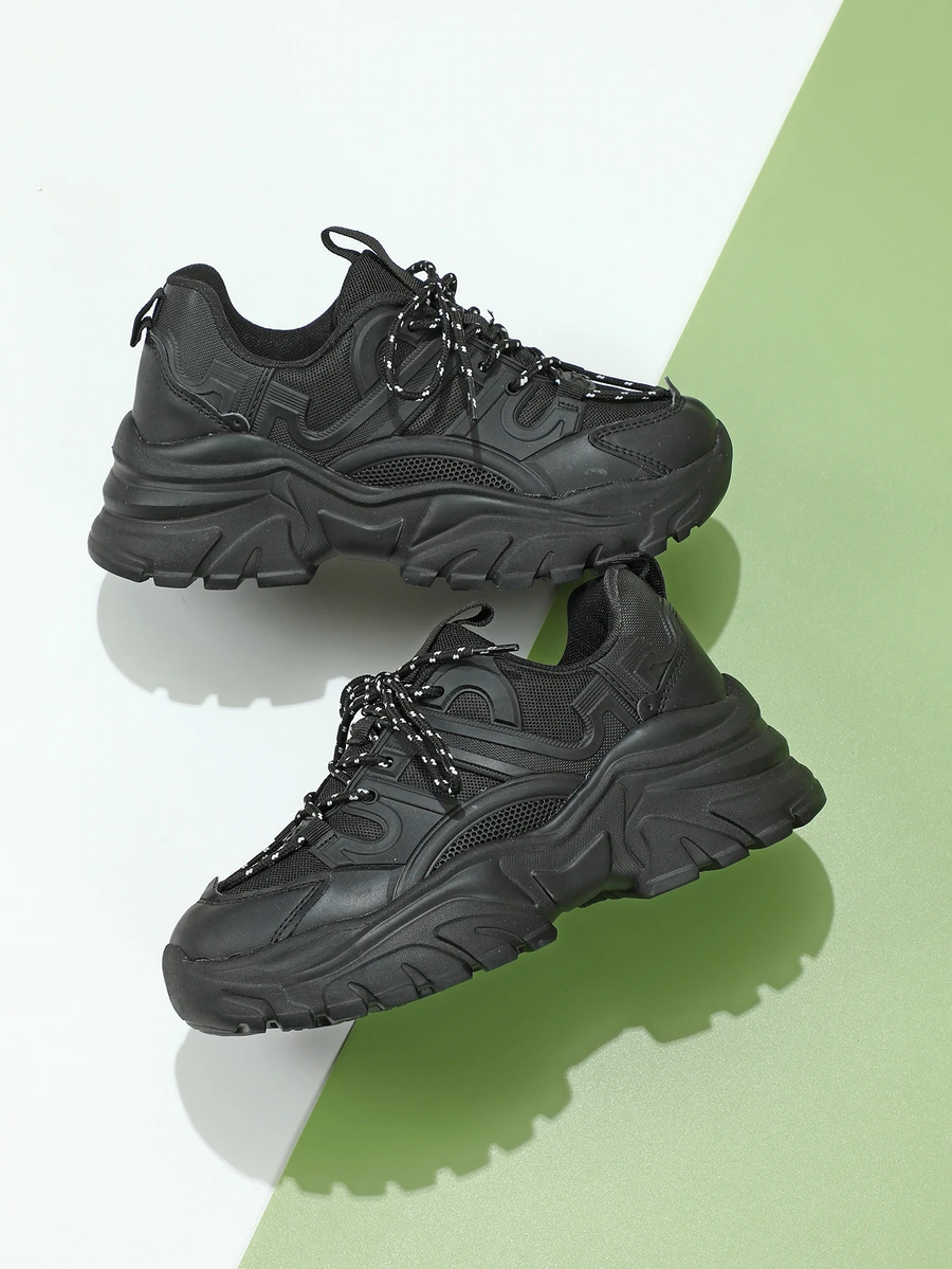 男士前綁帶老爹鞋,運動鞋