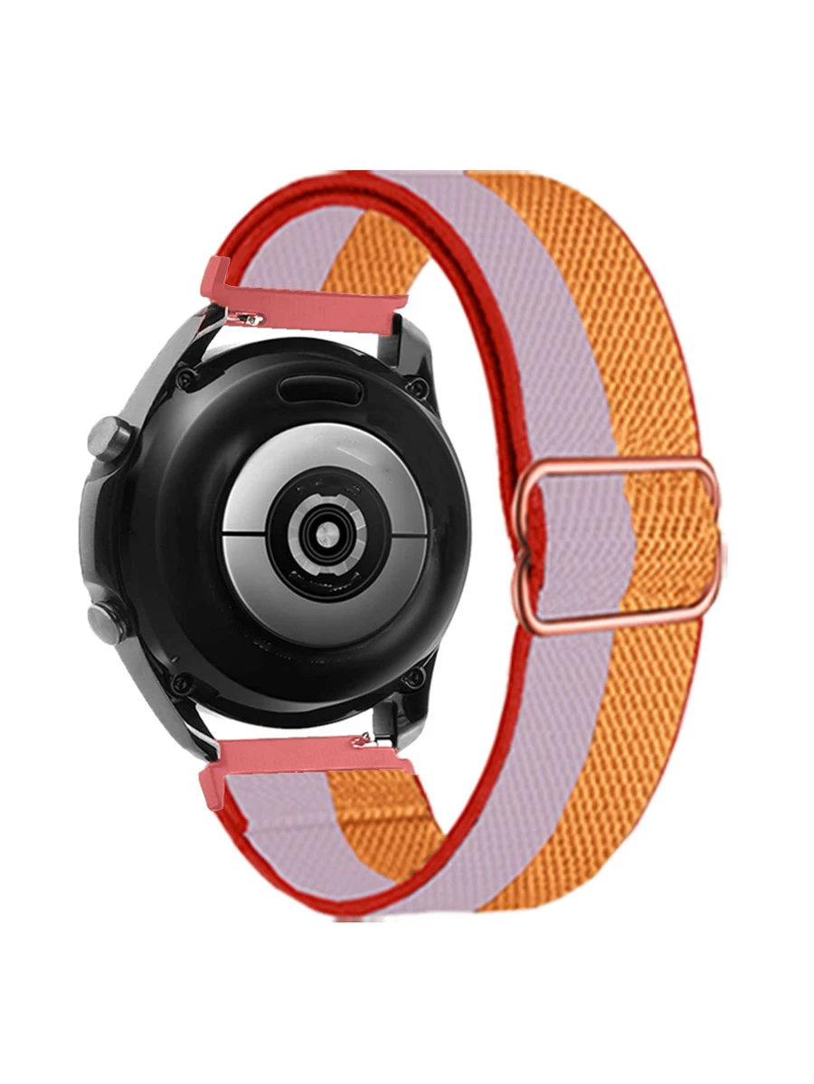 1入組18mm20mm22mm寬可調長度尼龍環彈性手錶帶,適用於三星Galaxy Watch 5/4 40mm 44mm,Galaxy Watch 5 Pro Band 45mm/Watch 4 Classic Band 42mm 46mm/Active 2 軟調節尼龍透氣運動錶帶,適用於Apple Watch 38/40/41mm 42/44/45/49mm Ultra和Fitbit Versa2 Versa3/4 Charge5手錶帶 - 彩色 - 查看 1
