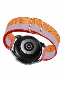 1入組18mm20mm22mm寬可調長度尼龍環彈性手錶帶，適用於三星Galaxy Watch 5/4 40mm 44mm，Galaxy Watch 5 Pro Band 45mm/Watch 4 Classic Band 42mm 46mm/Active 2 軟調節尼龍透氣運動錶帶，適用於Apple Watch 38/40/41mm 42/44/45/49mm Ultra和Fitbit Versa2 Versa3/4 Charge5手錶帶 - 彩色 - 查看 2