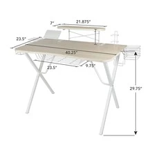 Atlantic Gaming Desk Pro - White - Multicolor - View 6