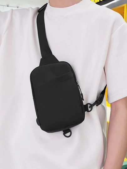 New Chest Bag Fashion New Solid Color Chest Bag Outdoor Casual Fashion Shoulder Crossbody Bag Satchel Singleshoulder Multifunction Oxford Outdoor Student Chest Bag