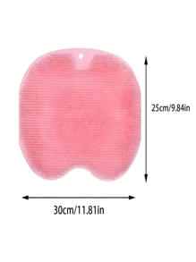1入組鬆弛摩擦腳摩擦背器械按摩去角質足部清洗刷足部矽膠浴缸防滑摩擦浴墊 - 粉色 - 查看 2