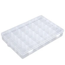 Craft Storage Boxes with Compartments Large 36 Grids Jewelry Storage Box Adjustable Craft Boxes with Compartments Clear Plastic Box with Lid Embroidery Thread Storage Box for Sewing Threads Organizer - Clear - View 1