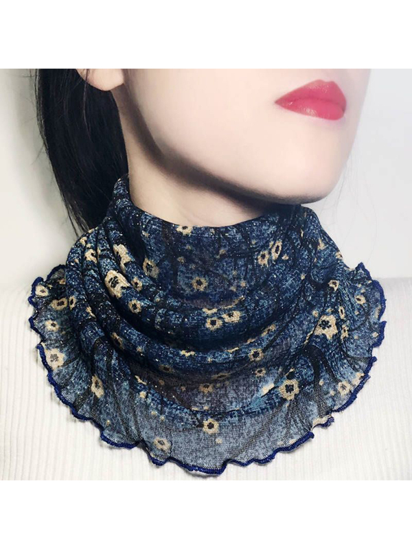 وشاح 1pc كشف وجه متعدد الاستخدامات، سليب-على مرن متعددة الوظائف غطاء الوجههة الغلاف السد مزيف عنق، خفيفة الوزن مادة ورق الشاشة، متوفرة في اللون الثابت الأسود والاخيارات الطباعة المدهشة