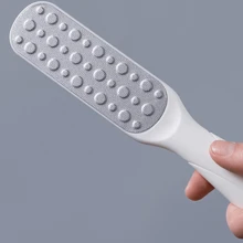 1 件双面足部清洁器，白色足部去角质刷，适用于家庭、包、收纳、存储