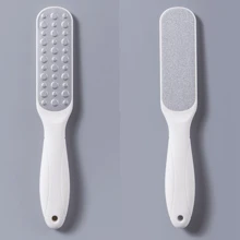 1 件双面足部清洁器，白色足部去角质刷，适用于家庭、包、收纳、存储