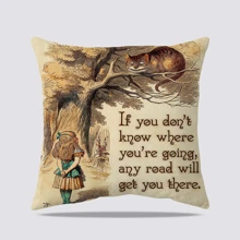 1入組標語圖案靠墊套不附帶墊芯,現代織物裝飾抱枕套適用於客廳和臥室 - 彩色 - 查看 7