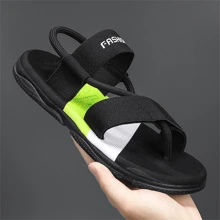 Fashionable Thong Sandals For Men, Letter Graphic Slingback Outdoor Sandals