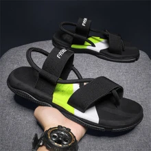 Fashionable Thong Sandals For Men, Letter Graphic Slingback Outdoor Sandals