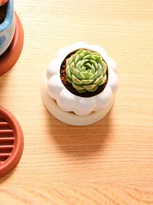 2入組塑膠花盆排水盤子 - 白色 - 查看 5