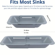 1 cái Rổ thoát nước bồn rửa có thể điều chỉnh - màu đen - Xem 6