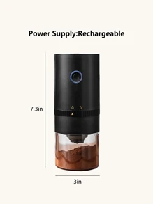 REUP 1pc ABS Wireless Electric Coffee Grinder Portable Multi-functional Grinder - Black - View 9