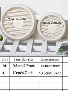 2入組塑膠花盆排水盤子 - 白色 - 查看 7