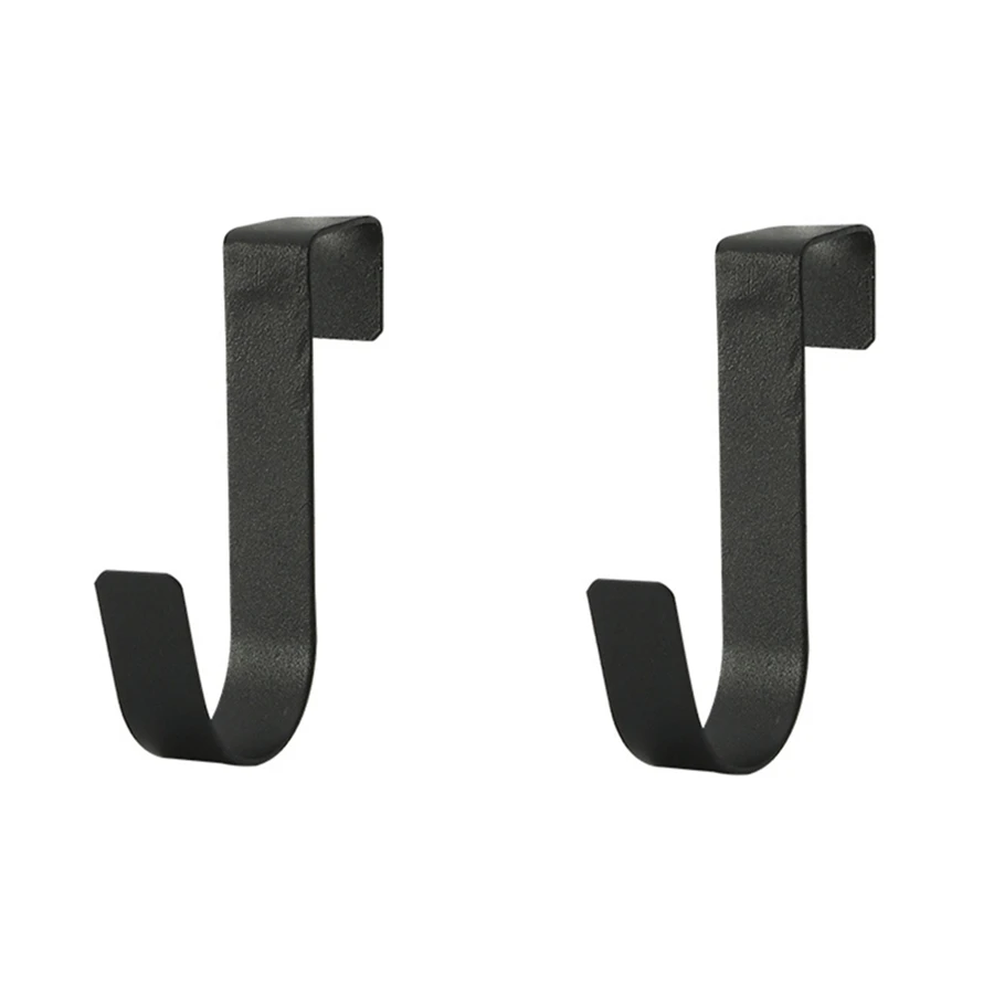 MUZIHOK 2pcs Black Kitchen Cabinet Door Back Hook Free Punching Bathroom Door Back Multifunctional Storage Hook Drawer Robe Hanger Decorations Decor Festival Decor Room Decor Home Decor Bed Room Decor Bedroom, Organizer, Home Storage, White T Shirt Women, Black Pants Women, Ladies Winter Clothes, Dress, - Black - View 1