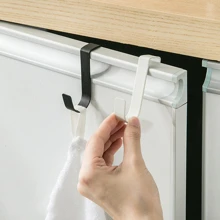 MUZIHOK 2pcs Black Kitchen Cabinet Door Back Hook Free Punching Bathroom Door Back Multifunctional Storage Hook Drawer Robe Hanger Decorations Decor Festival Decor Room Decor Home Decor Bed Room Decor Bedroom, Organizer, Home Storage, White T Shirt Women, Black Pants Women, Ladies Winter Clothes, Dress, - Black - View 5