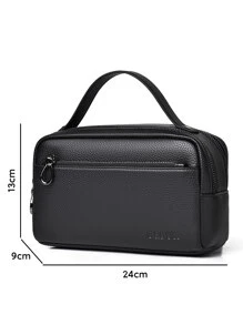 1Pc Large Capacity Black Clutch Bag Black Bag Hand Bag Office Supplies Vintage Storage Men Gift For Husband Dad Gift Valentines Gift Bag Fashionable Handbag Makeup Bag Student Outdoor Handbags Valentine Gifts Vintage The Sporty Life Men Wallet Bag Pack Spring Vintage Bags Mini Bag Small Bag Fashion Men's Bags Business Pillow Bag Men Men's Gifts Father Day Gift Holiday Essentials Bags For Holiday Pouch Wristlet Wallet Travel Essential Purse Organizer Gifts For Men Christmas Gifts Christmas Bags Men's Gifts Valentine'S Day
