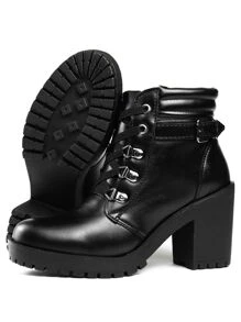 Women Fashion Boots - 黑色 - 查看 2