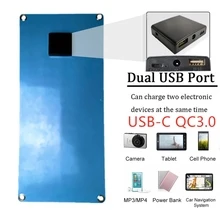 300W Solar Panel 12V 5V Dual USB Controller Waterproof Monocrystalin Solar Cells Battery Charger -100A - Blue - View 4