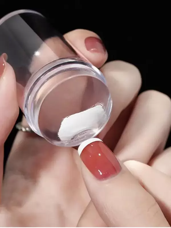 Create Perfect French Tips Instantly With Clear Silicone Nail Stamper & Scraper Set,Nail Supplies,Nail Tools,Nail Art Tools,Back To School,Nails,Nail Tools For Press On Nails