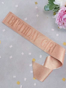 2 件/套女士生日皇冠、玫瑰金生日腰带和女士生日头饰套装、公主水钻生日头饰女士生日礼物、甜美生日快乐配饰