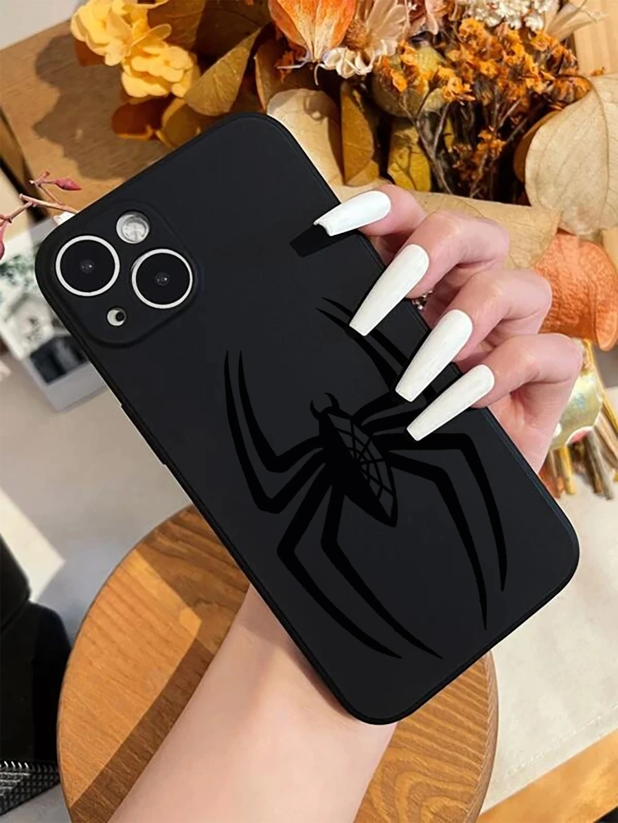 Ốp Điện Thoại Màu Đen Gợi Cảm Tương Thích Với Iphone 12 13 14 15 Pro Max - màu đen - Xem 1