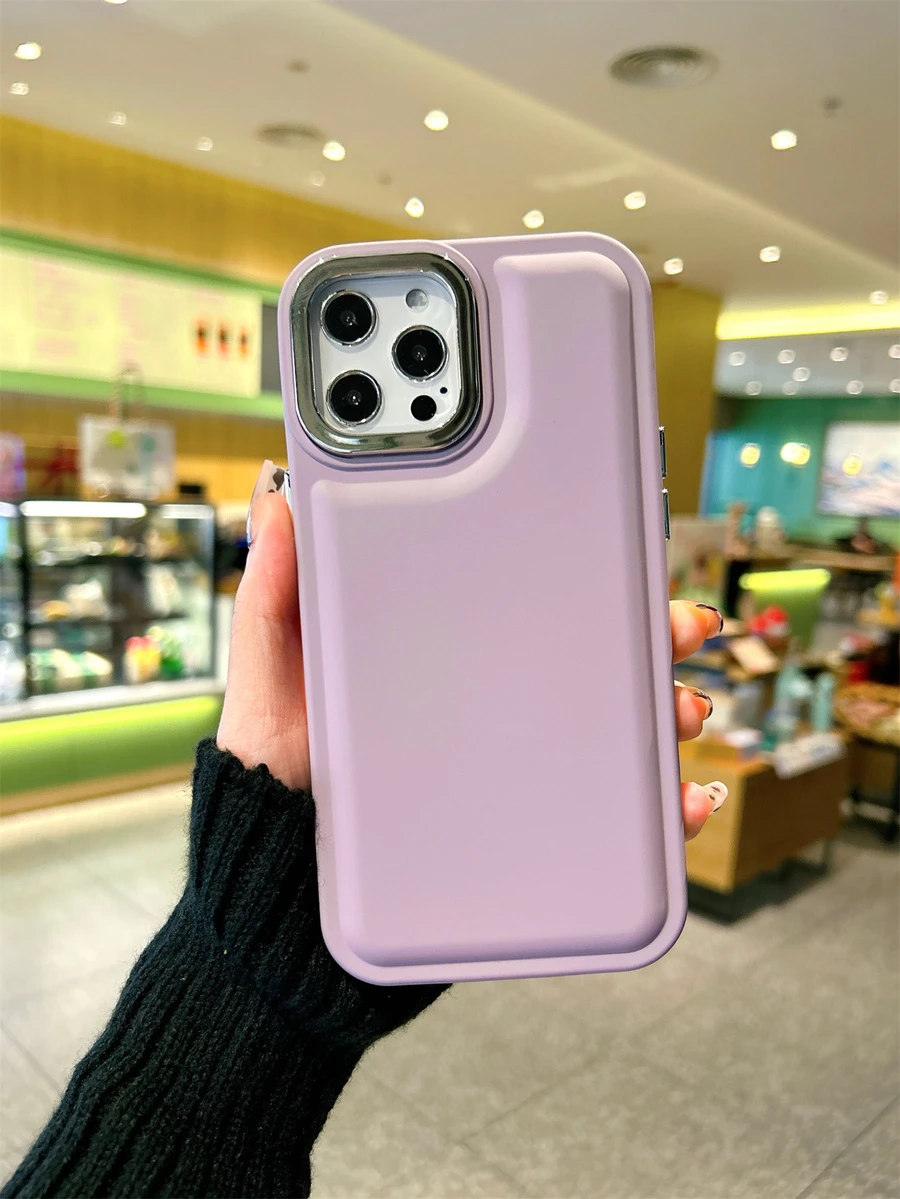 Vỏ điện thoại màu trơn - Màu tím - Xem 1