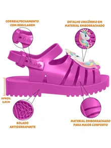 Kids Flat Sandals - Bụi hồng - Xem 4