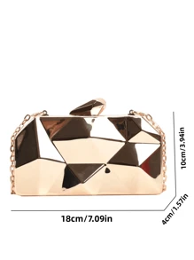 Brillante,Brillante Glamour,Elegante,Exquisito Señoras de moda Patrón de diamante de PVC Cadena Hombro y bolso cruzado y bolso de cena de embrague,Bolso de noche para fiestera,Mujer,Para mujer Perfecto para fiesta,boda,graduación,cena/banquete,para cóctel mejor regalo para mujeres - Dorado - Ver 6