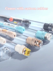 4入組可補充的自動鉛筆+96入組鉛芯，HB 0.5mm芯，適用於學生文具，自動旋轉鉛芯，黑色 - 彩色 - 查看 8