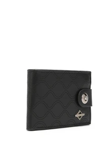 DE LI BI 極簡風格多功能壓花紋男士pu磁扣錢包禮物袋,禮品 - 黑色 - 查看 5