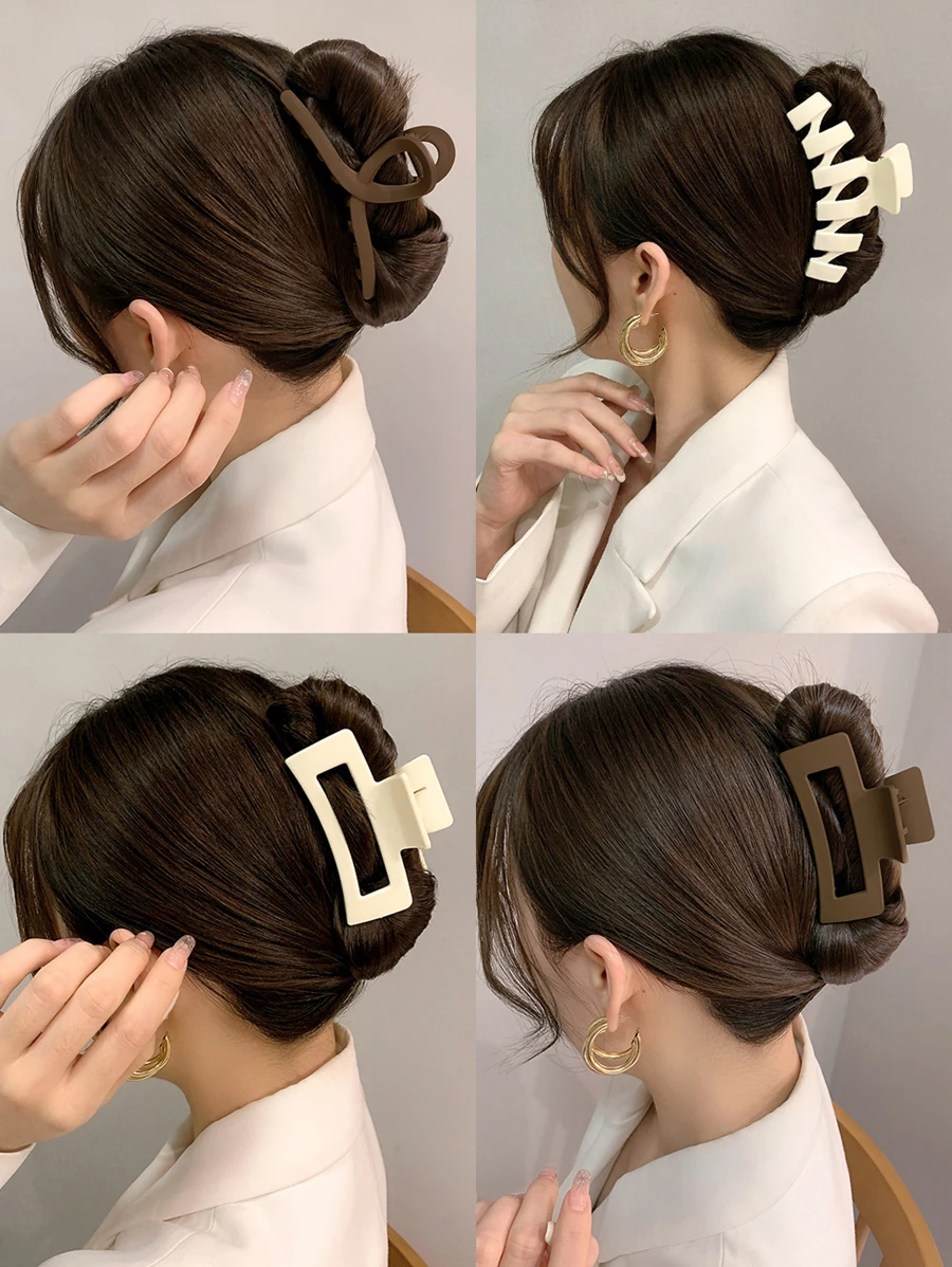 4 piezas Garra de pelo unicolor - Multicolor - Ver 1