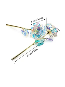 1入組塑料人造花，派對用創意假花，情人節，母親節 - 白色 - 查看 4