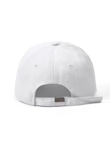 Men Heart Embroidered Baseball Cap - White - View 4
