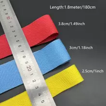 25mm30MM38mmPP織帶帆布滌綸緞帶適用於背包捆紮包工藝DIY腰包狗狗配件 - 米色 - 查看 3