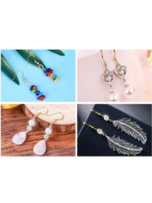 300pcs Hypoallergenic Earring Hooks Basic Components For Jewelry Making - Silver - View 3