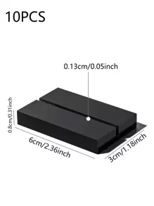 10pcs/Set PMMA Place Card Holder, Modern Clear Rectangle Table Sign Chalkboard For Party