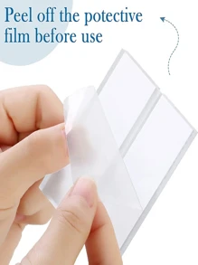 10pcs/Set PMMA Place Card Holder, Modern Clear Rectangle Table Sign Chalkboard For Party