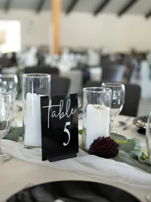 10pcs/Set PMMA Place Card Holder, Modern Clear Rectangle Table Sign Chalkboard For Party
